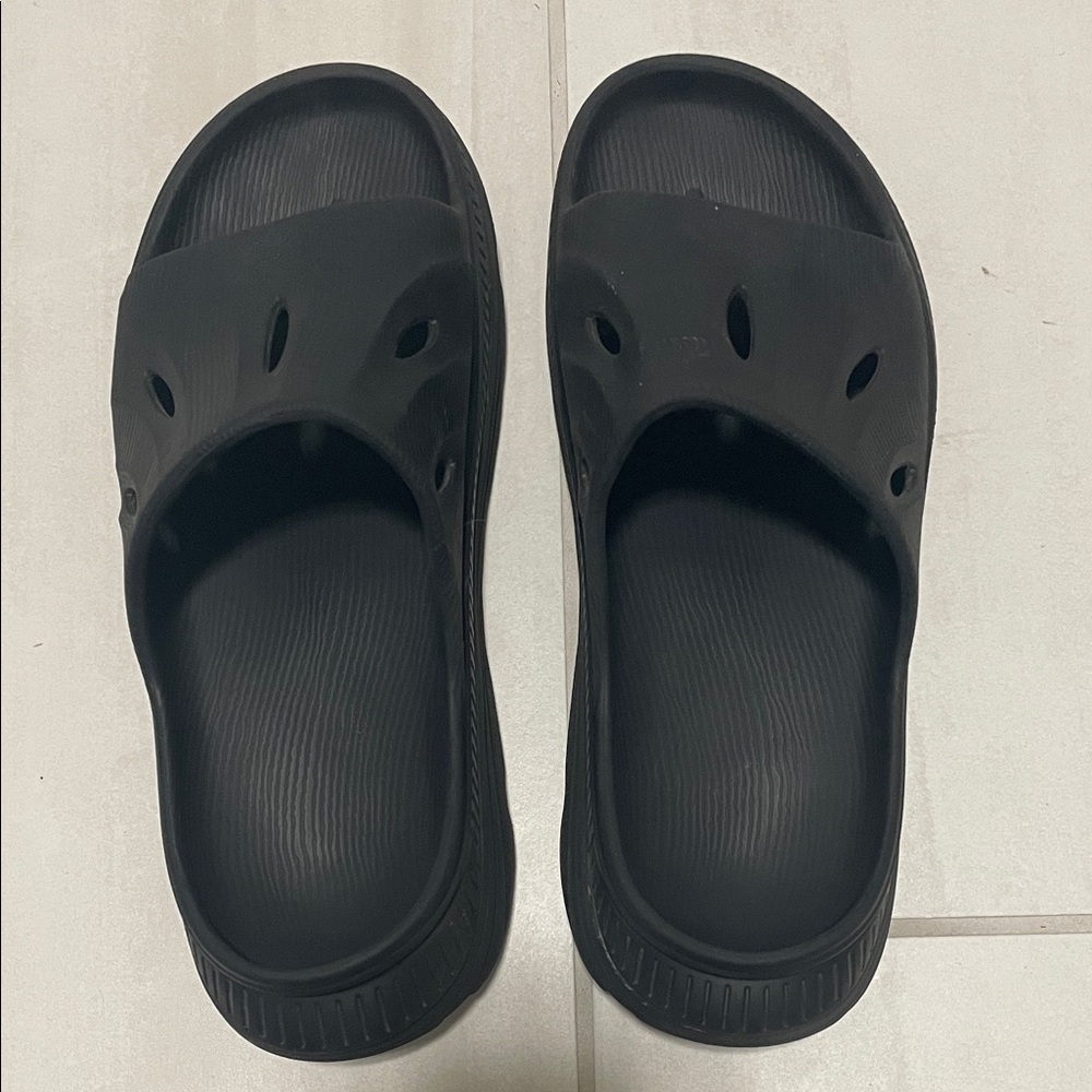 Hoka Black Slide Sandals